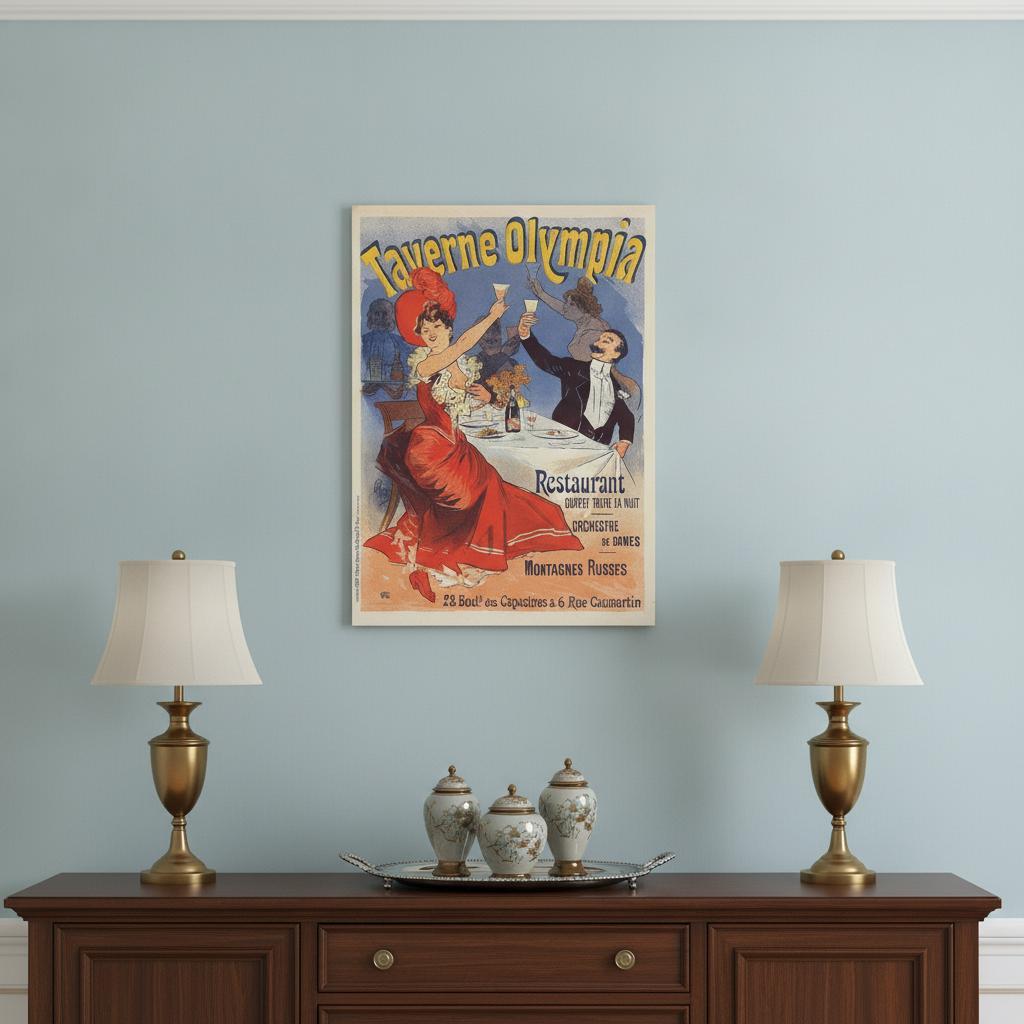 Taverne Olympia French Restaurant Unframed Print Wall Art