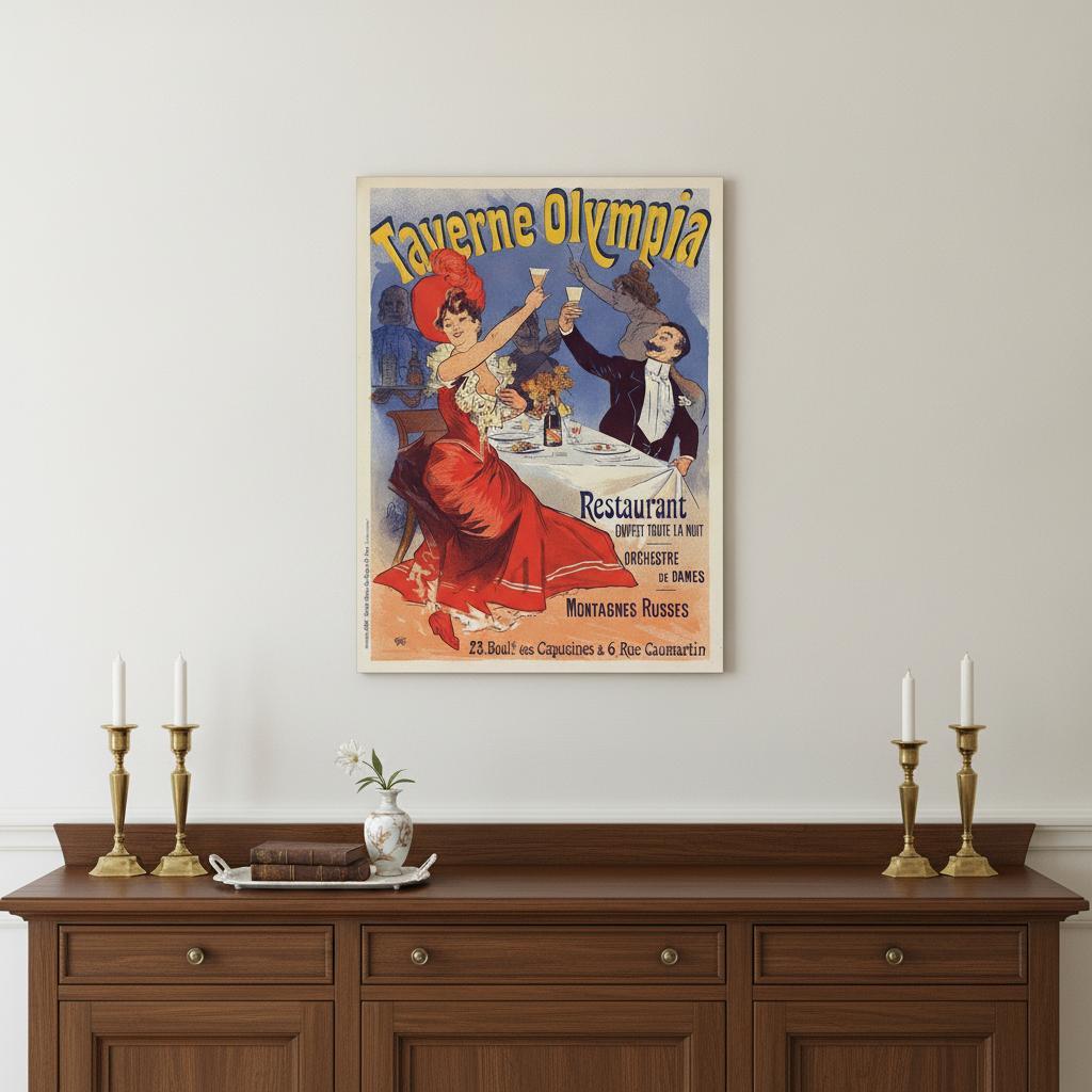 Taverne Olympia French Restaraunt Unframed Print Wall Art