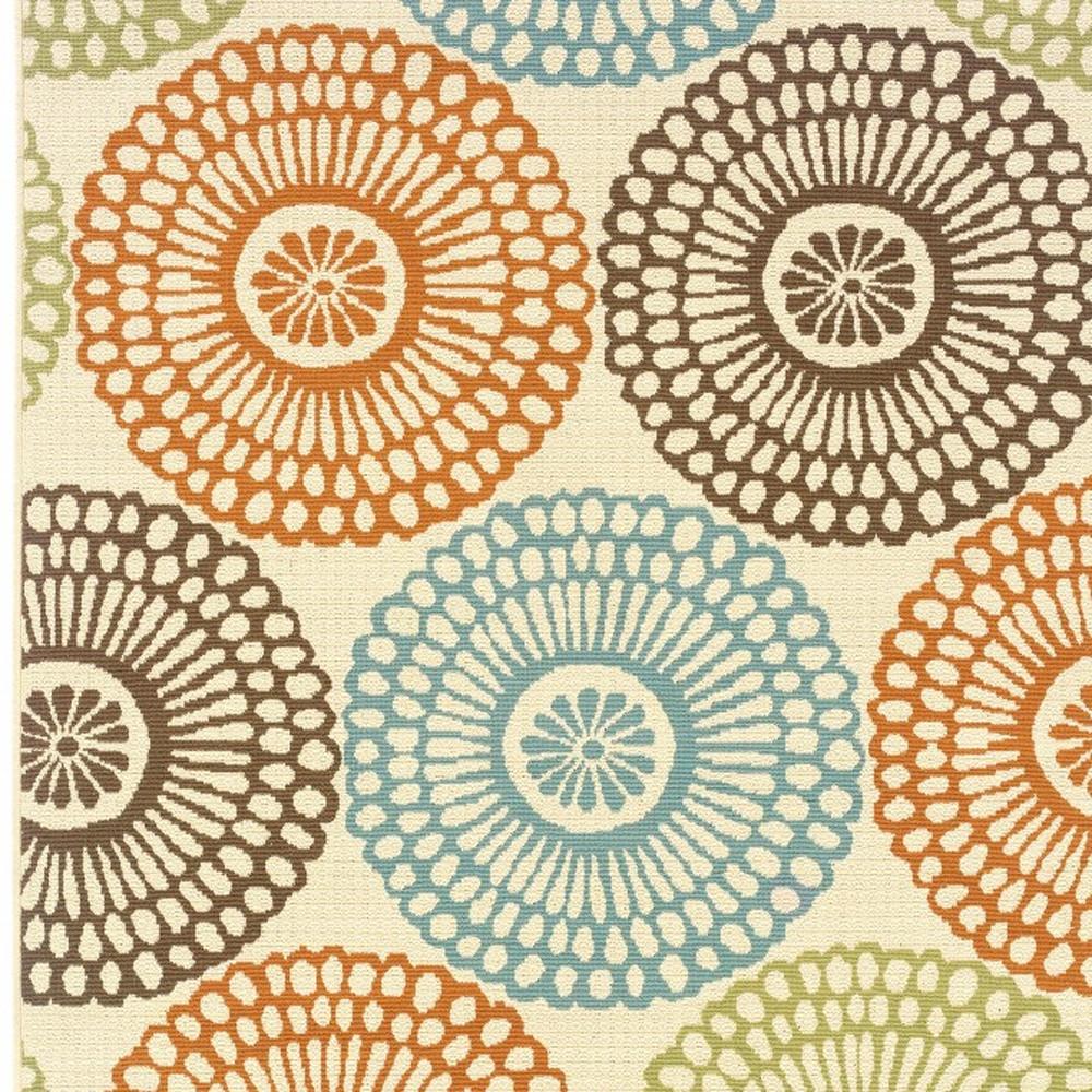 7' X 10' Beige Indoor Outdoor Area Rug