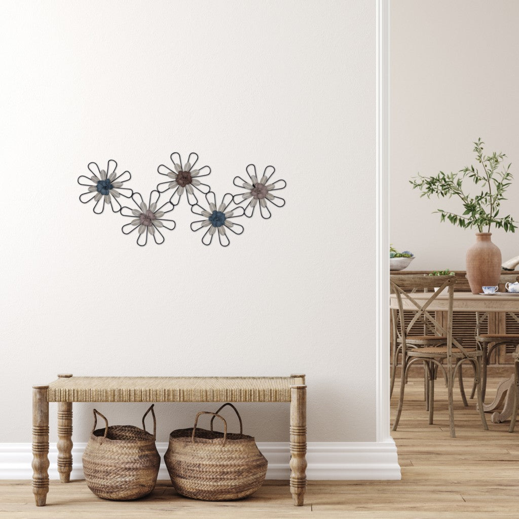 Wire Metal Floral Wall Decor