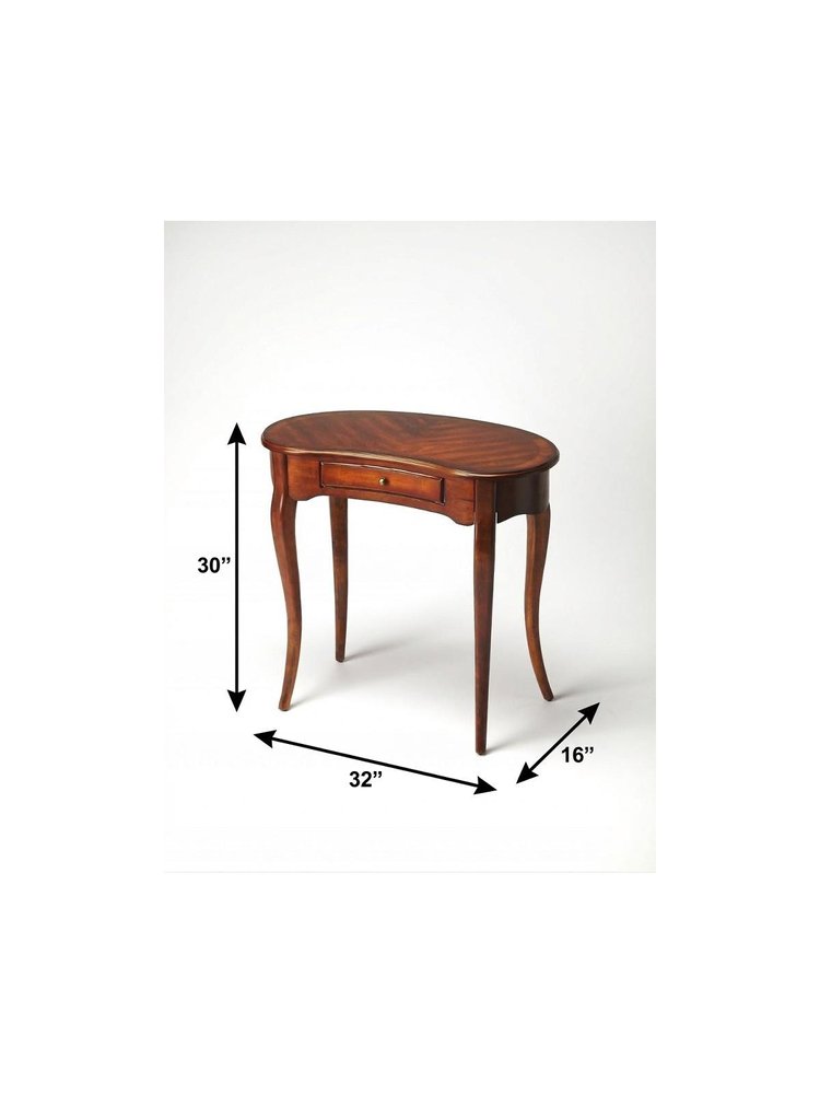 32" Brown Kidney Computer Desk