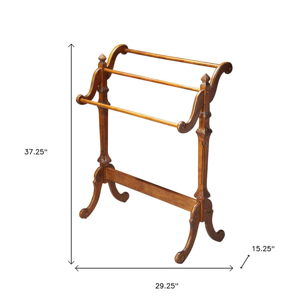 Vintage Oak Blanket Stand