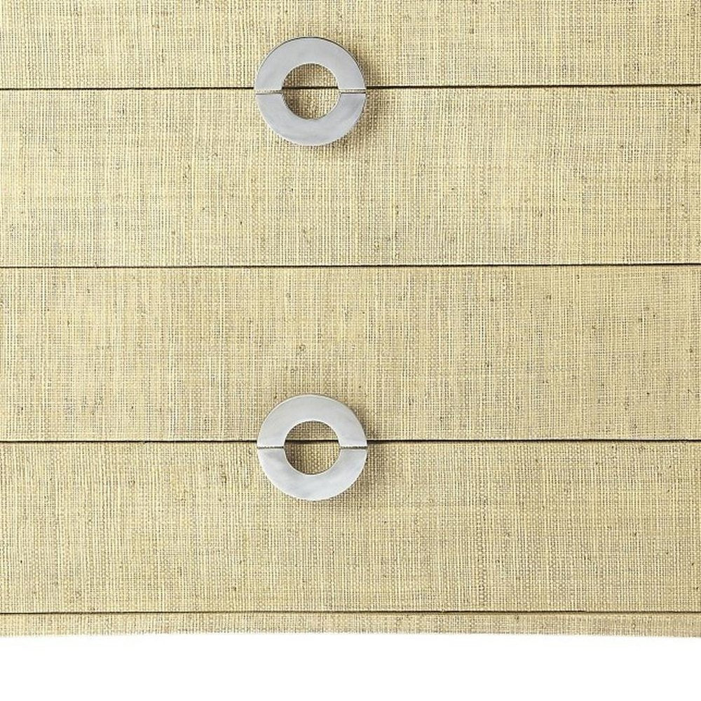 34" Beige Manufactured Wood Four Drawer Chest