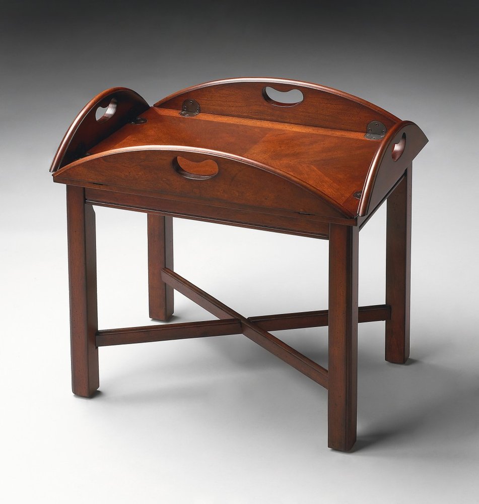 30" Brown and Dark Brown Wood Oval Coffee Table