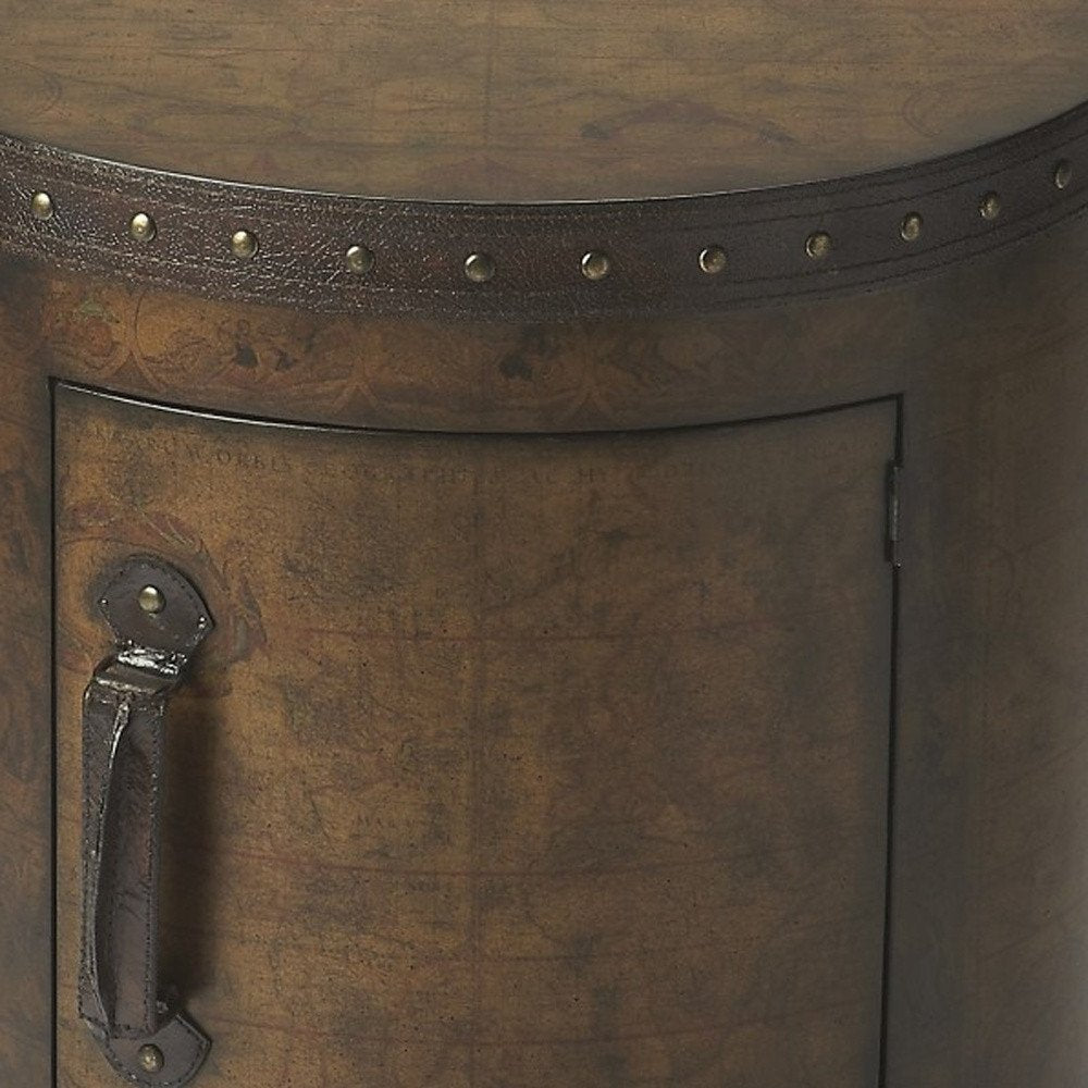 20" Brown Wood Round Coffee Table