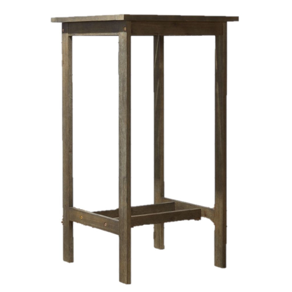 Distressed Grey Square Bar Table