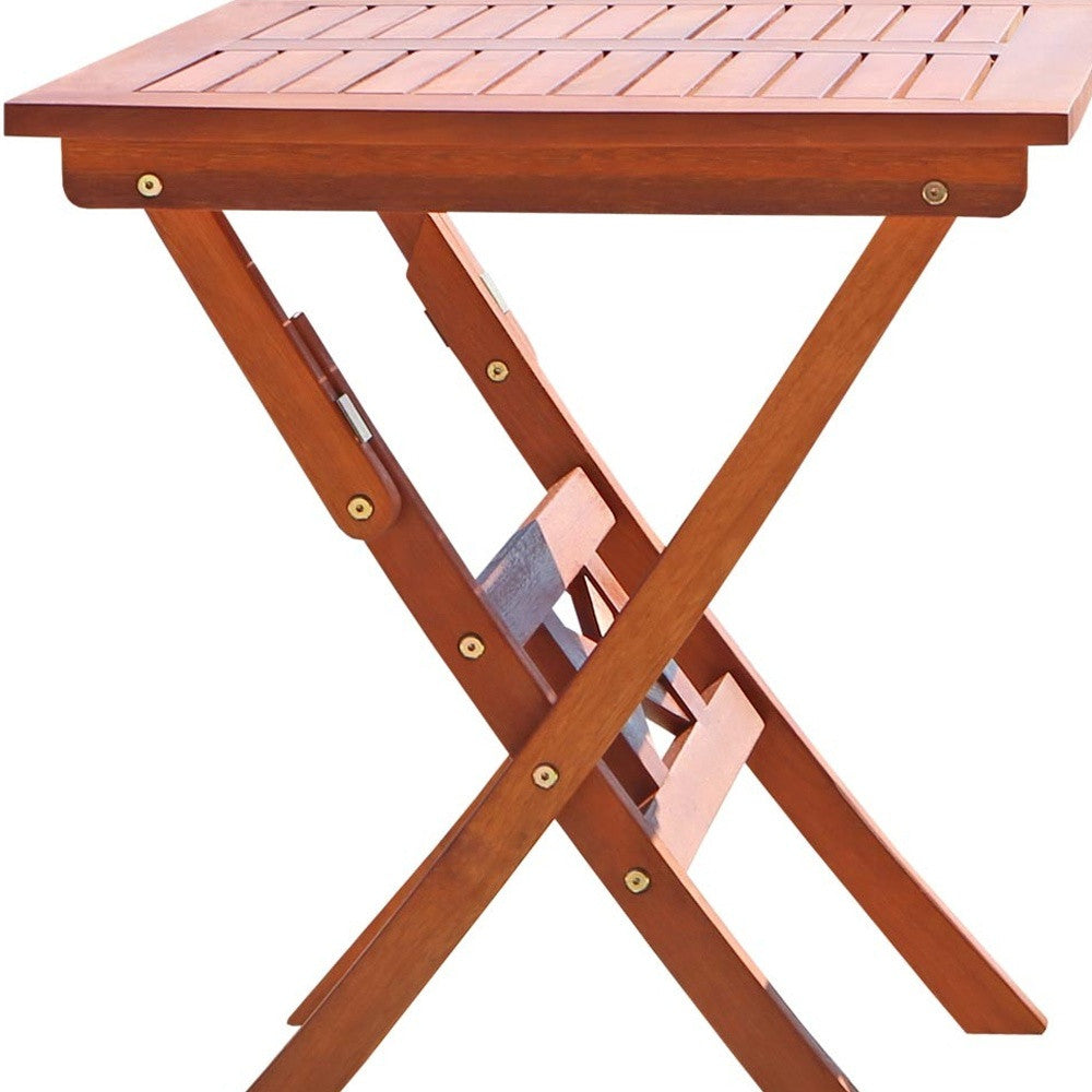 Sienna Brown Folding Serving Table