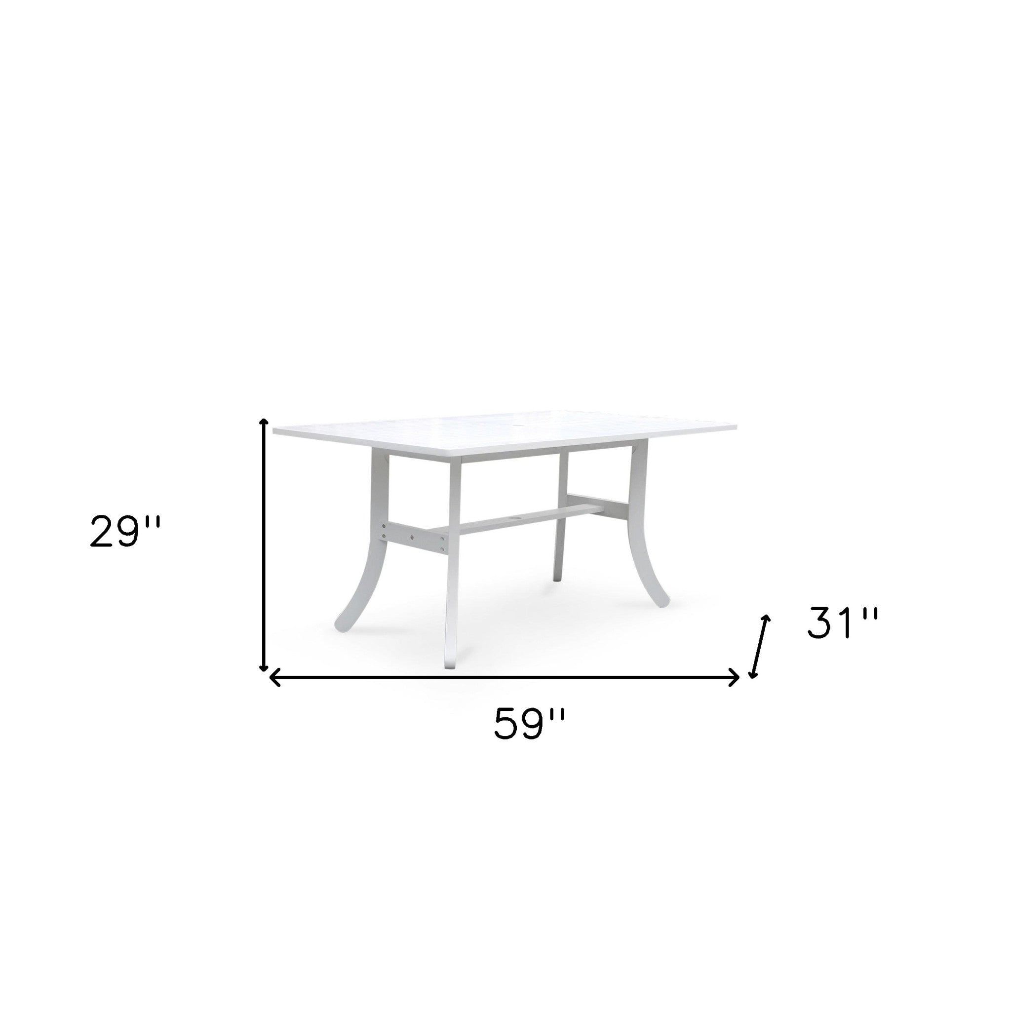 White Dining Table With Curved Legs