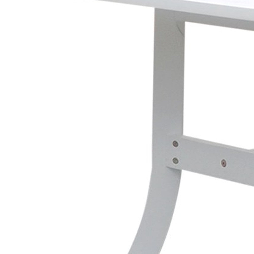 White Dining Table With Curved Legs