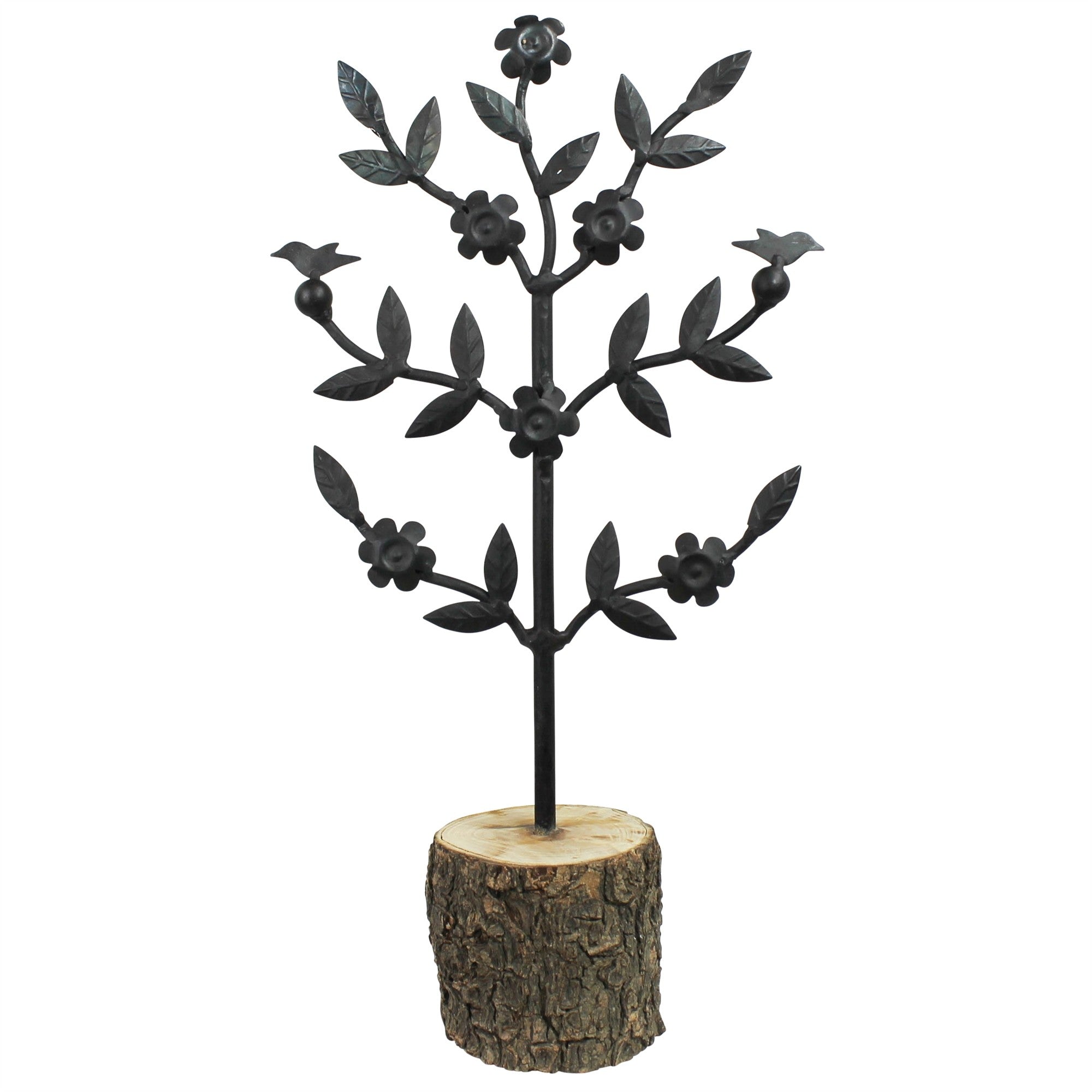 Metal And Wood Botanical Sculpture