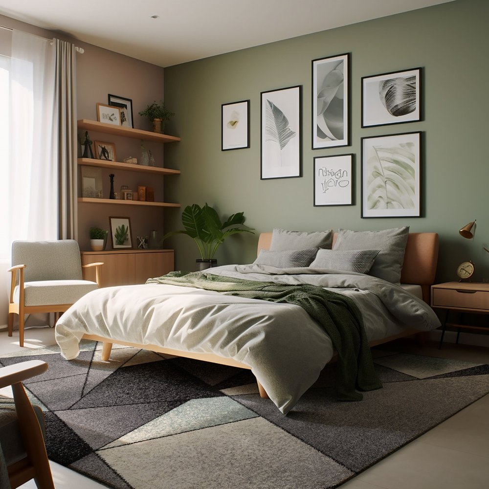 4' X 6' Gray And Blue Prism Pattern Area Rug