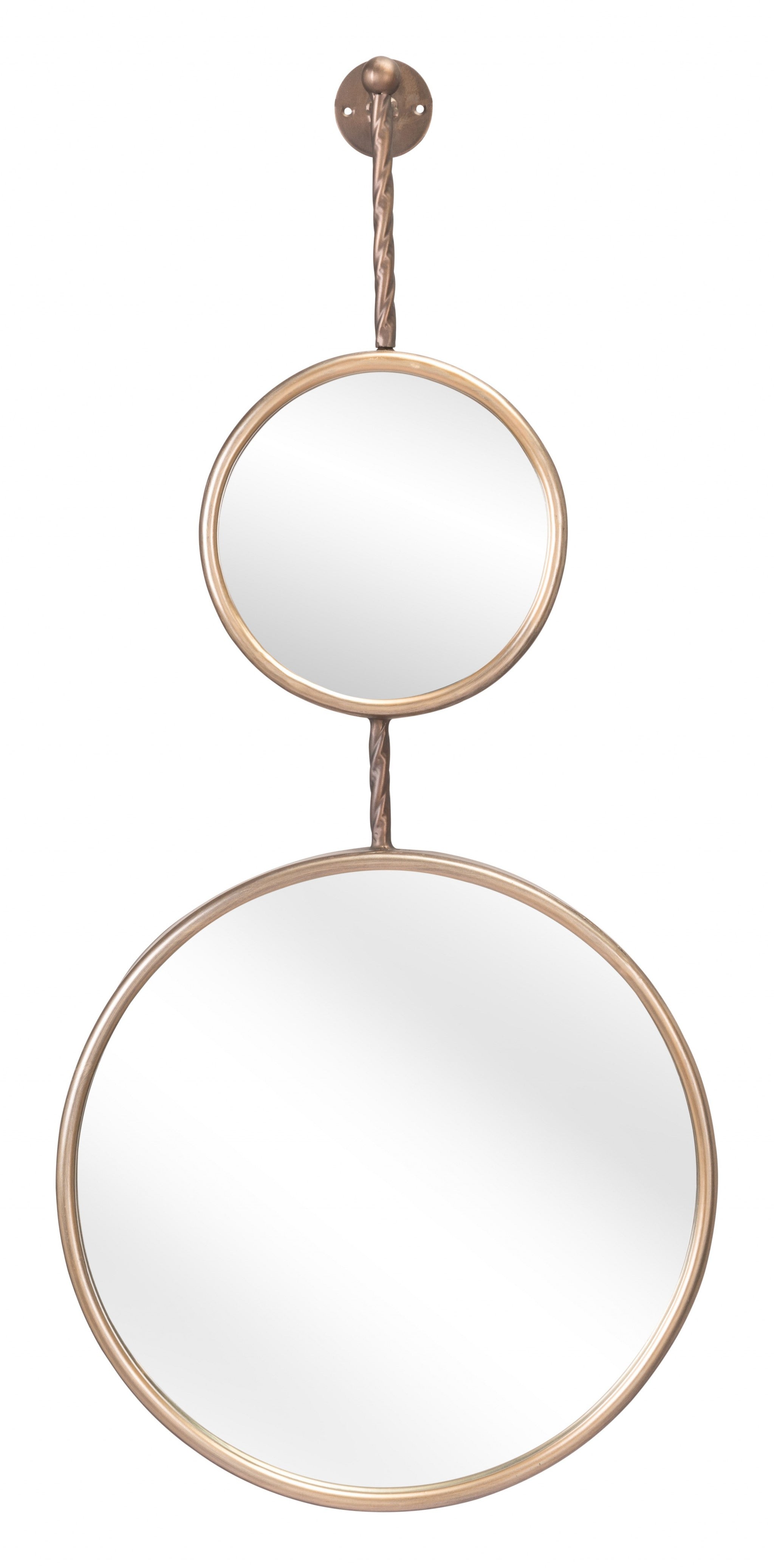 Gold Modern Hanging Mirror Duo