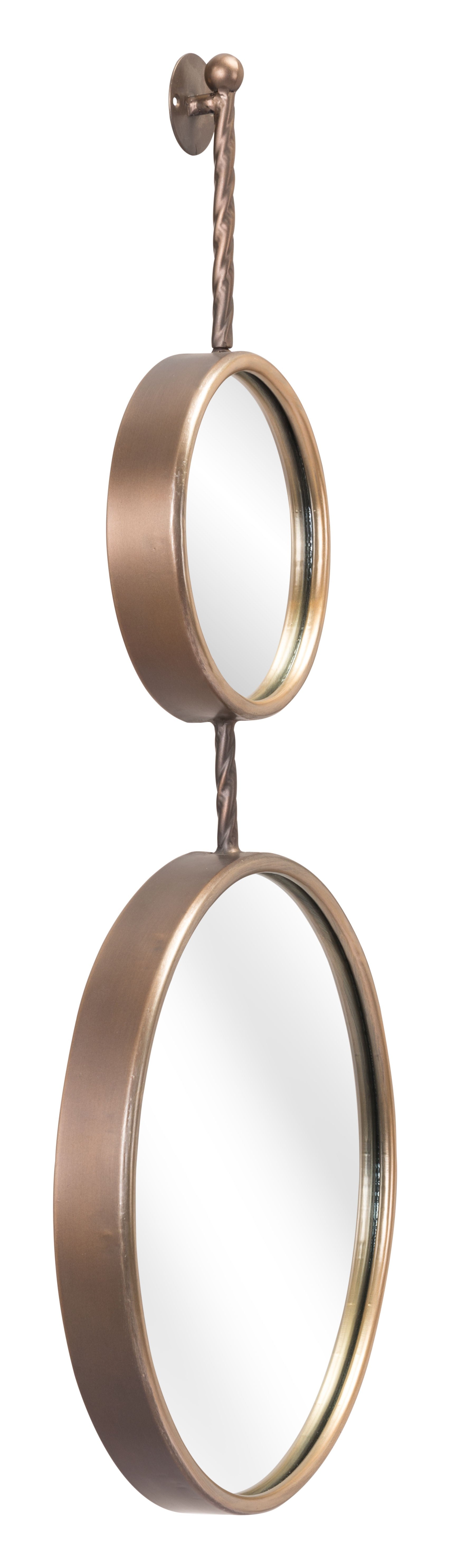 Gold Modern Hanging Mirror Duo