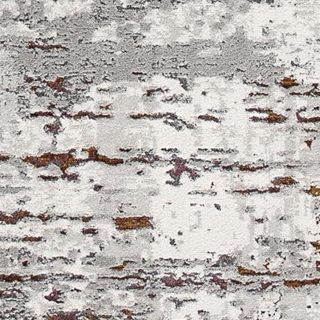4' X 6' Gray And Brown Abstract Scraped Area Rug