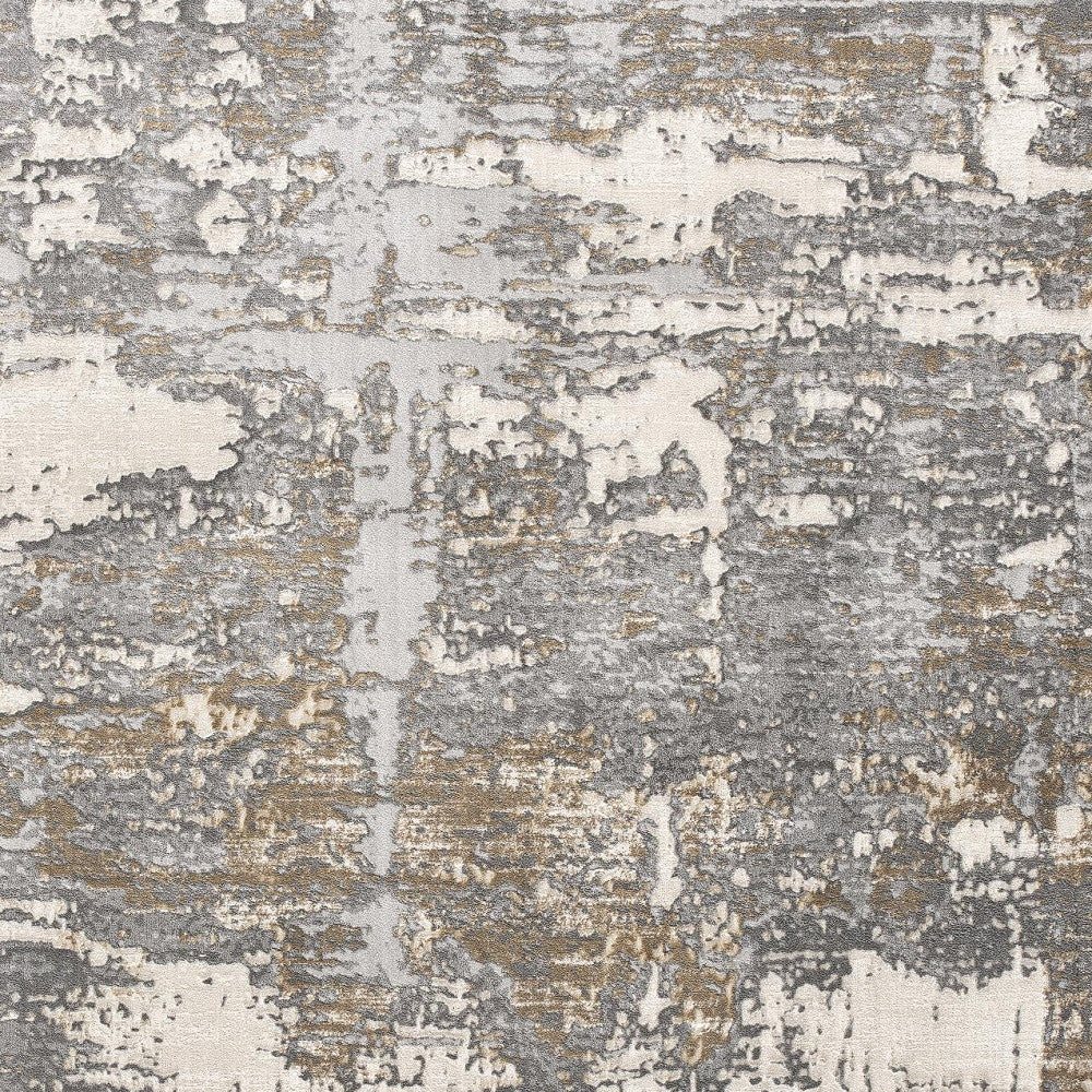 4’ X 6’ Beige And Gray Distressed Area Rug