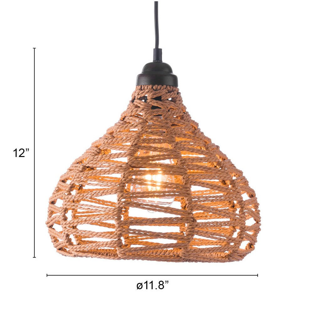 Natural Lantern Metal Dimmable Ceiling Light With Natural Shades