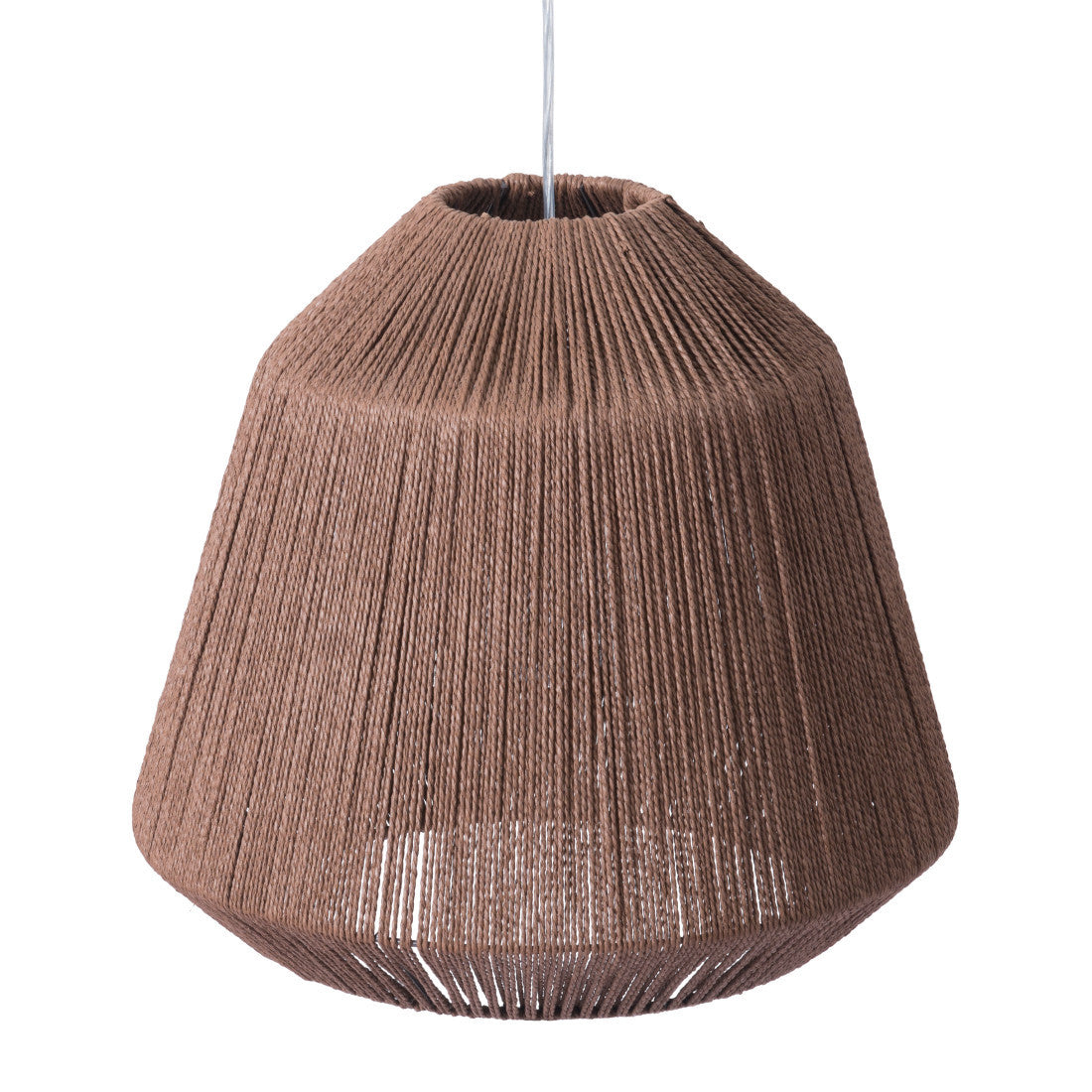 Brown Woven Paper String Hanging Pendent Lamp