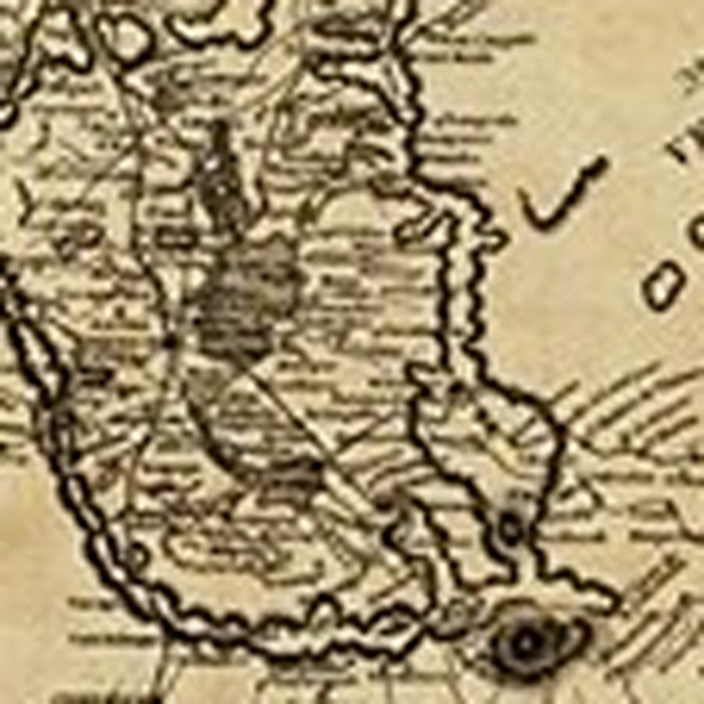 20" X 24" Vintage 1846 Map Of Mexico Wall Art