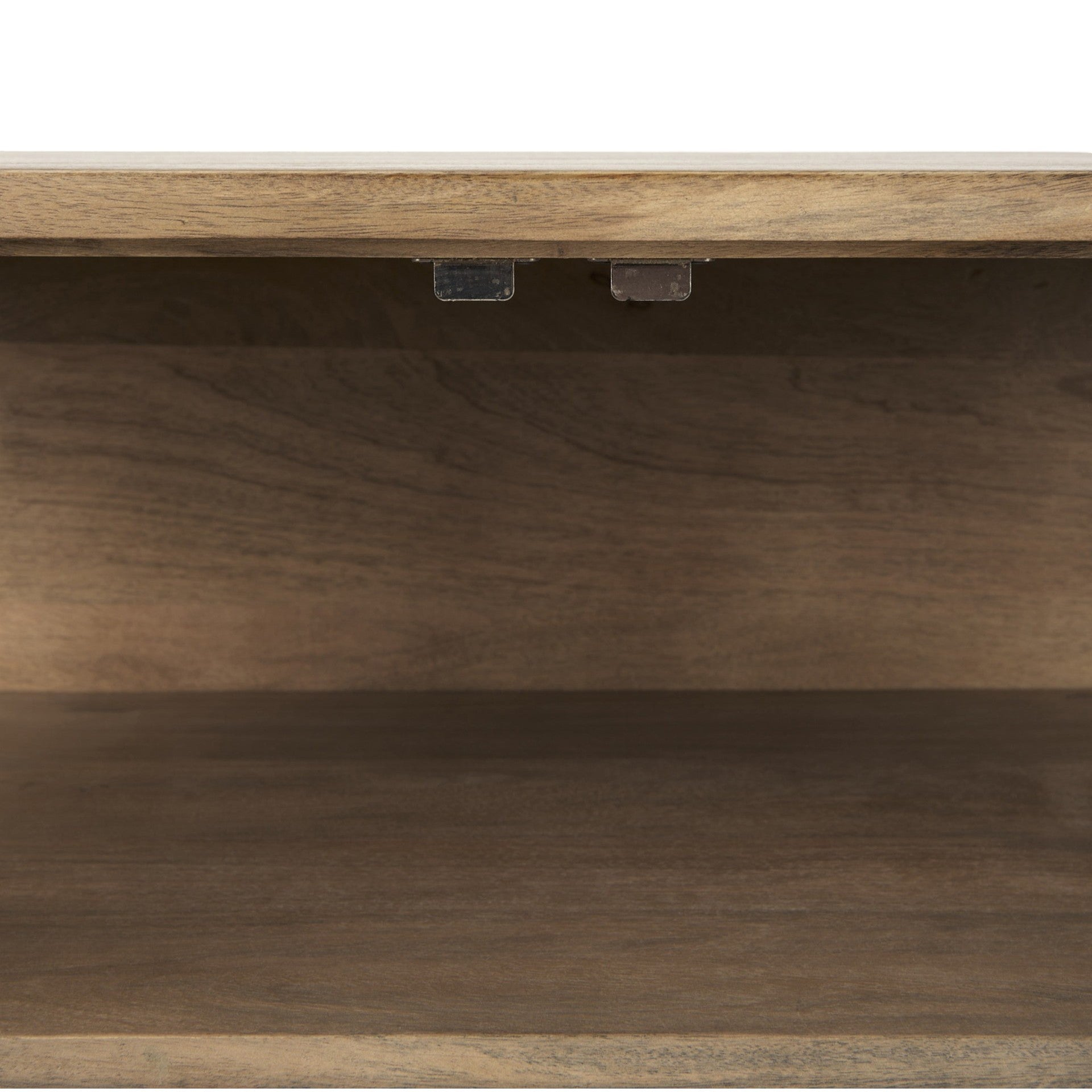 36" Natural Solid Wood Sideboard with Two Glass Doors