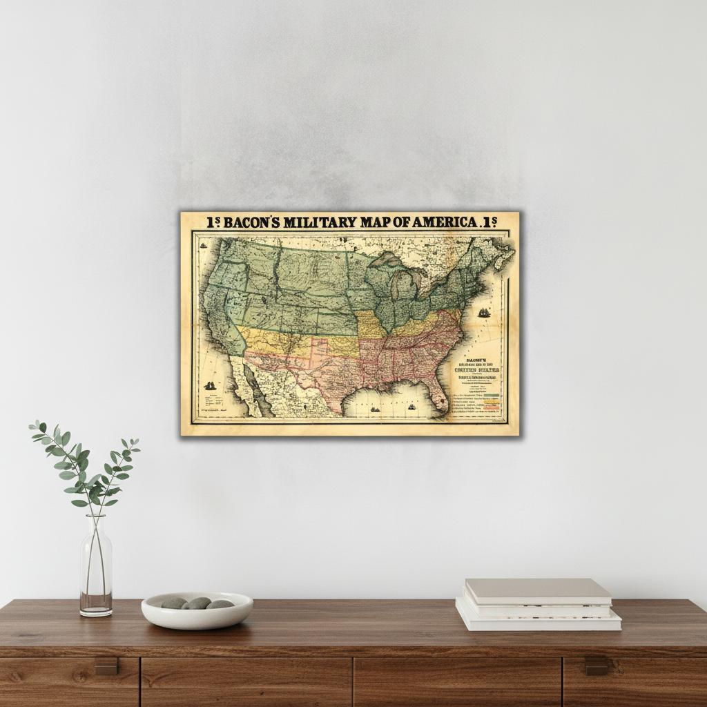 Vintage 1933 Map Of Long Island Unframed Print Wall Art