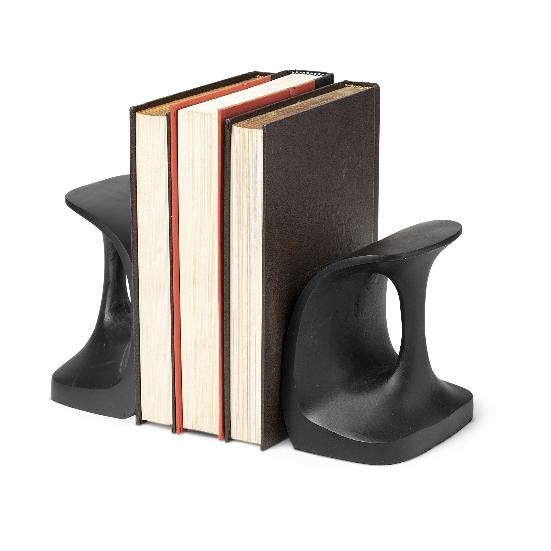 Cobbler's Tool Matte Black Metal Bookends