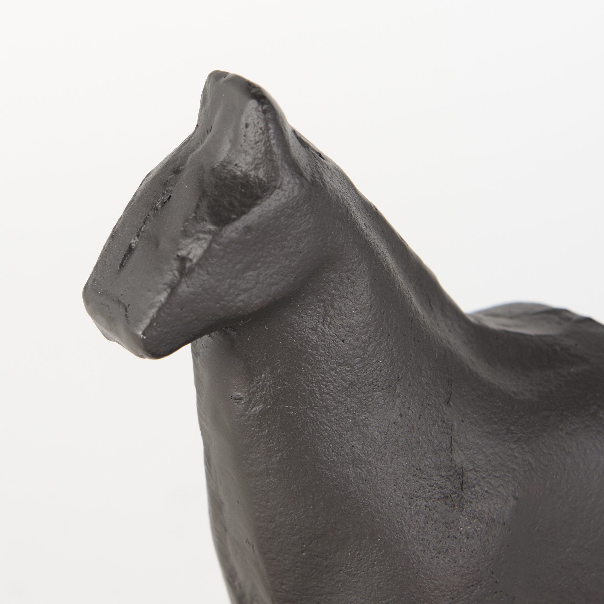 Black Cast Aluminum Horse Shaped Bookends