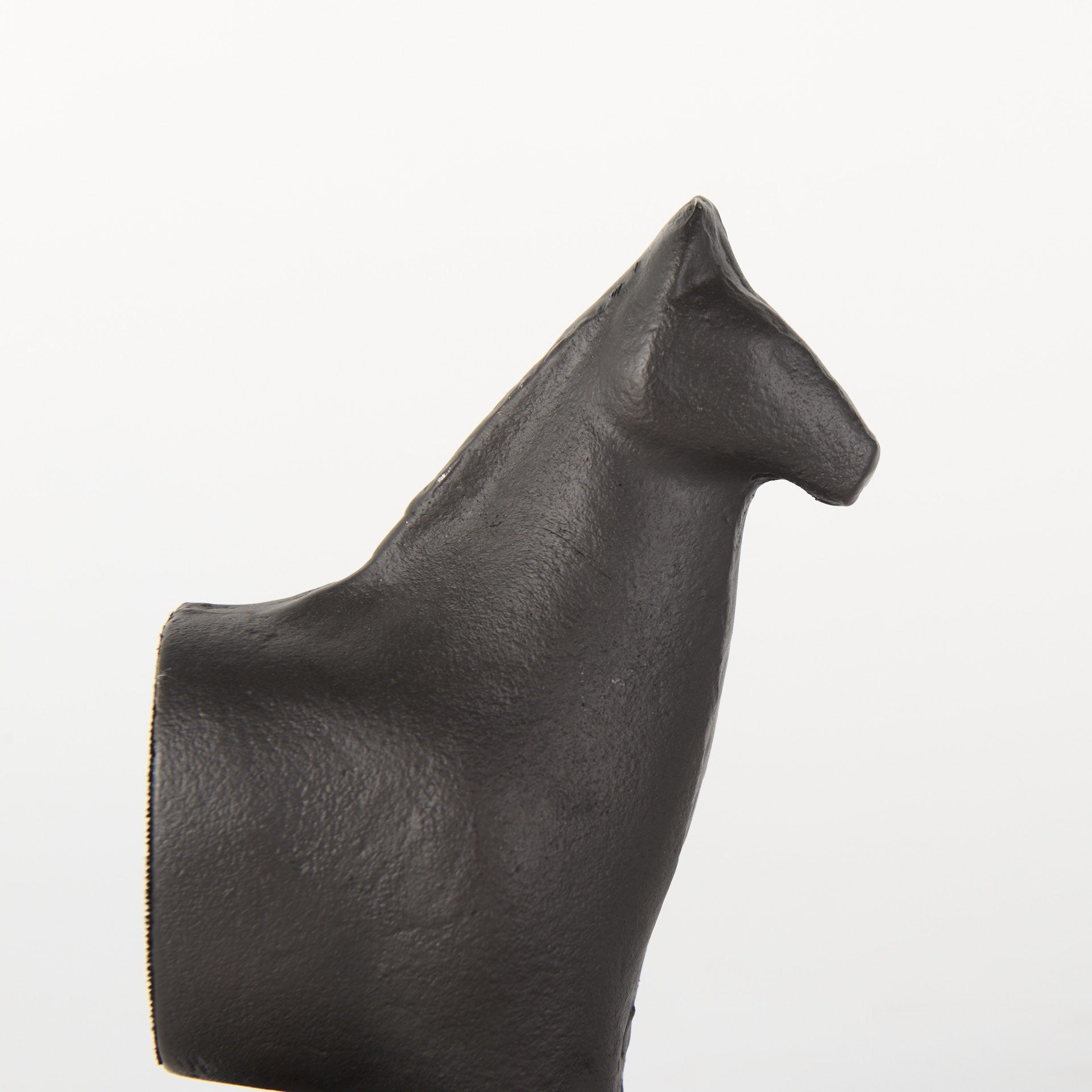 Black Cast Aluminum Horse Shaped Bookends