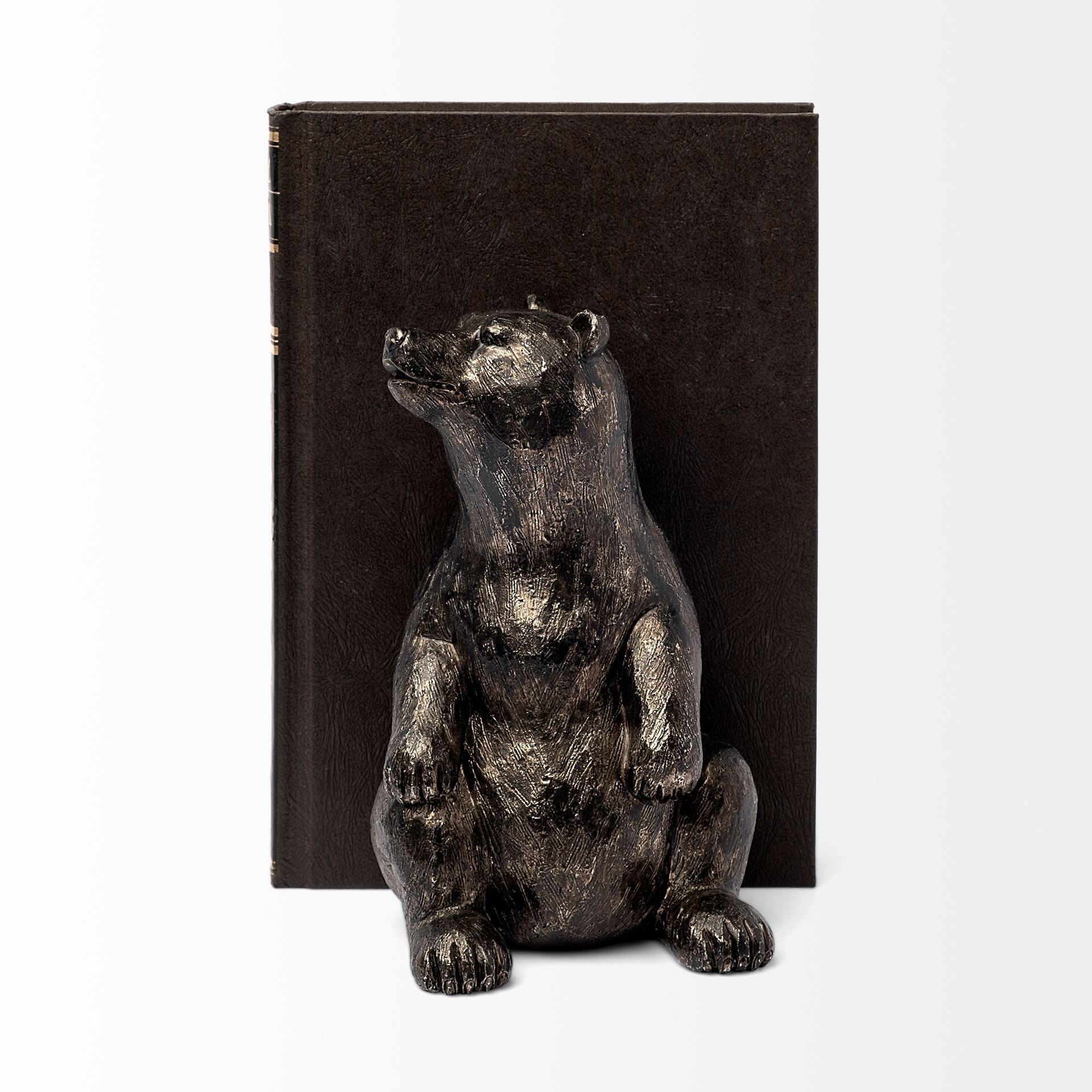 Metallic Tone Grizzly Bear Bookends