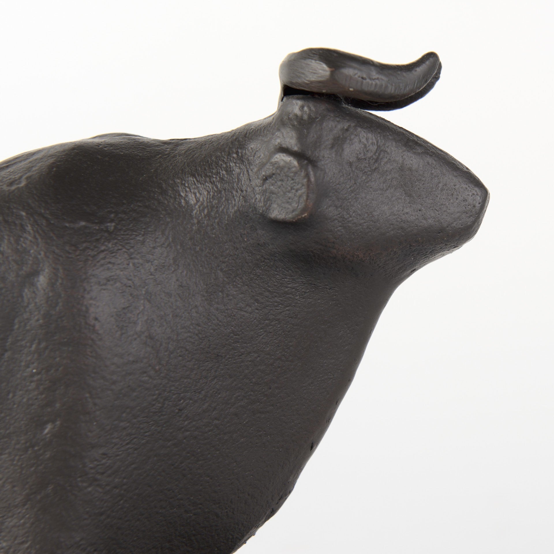 Black Cast Aluminum Bull Bookends