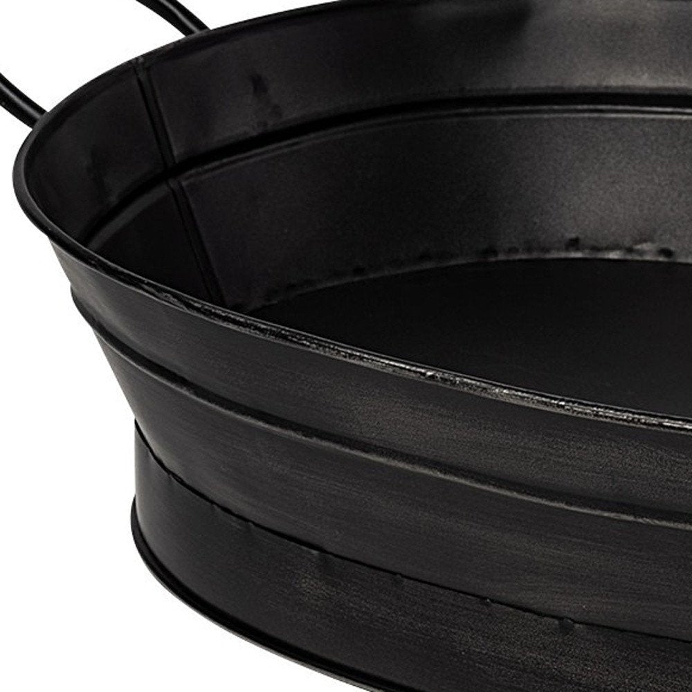 14" Black Metal Basket