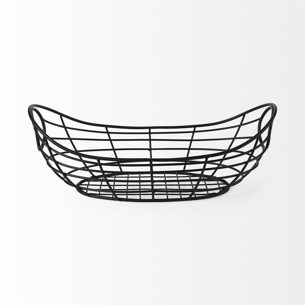 22" Black Metal Basket