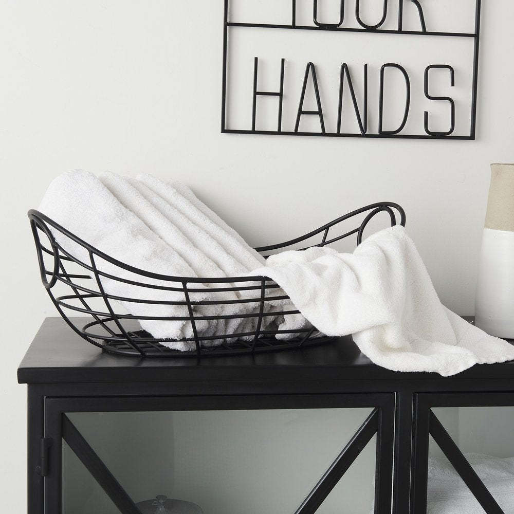 22" Black Metal Basket