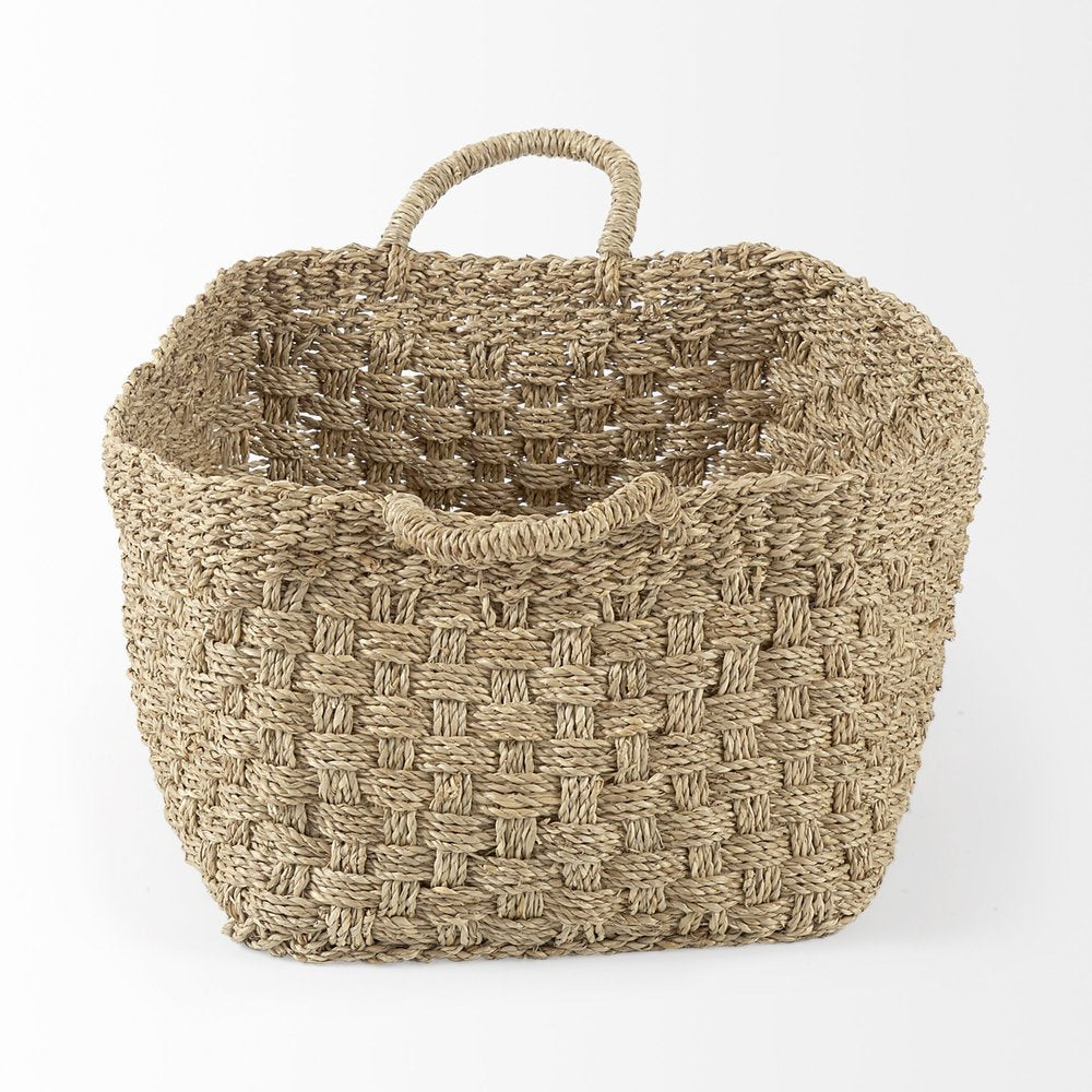 Set of Three Natural Wicker Basket