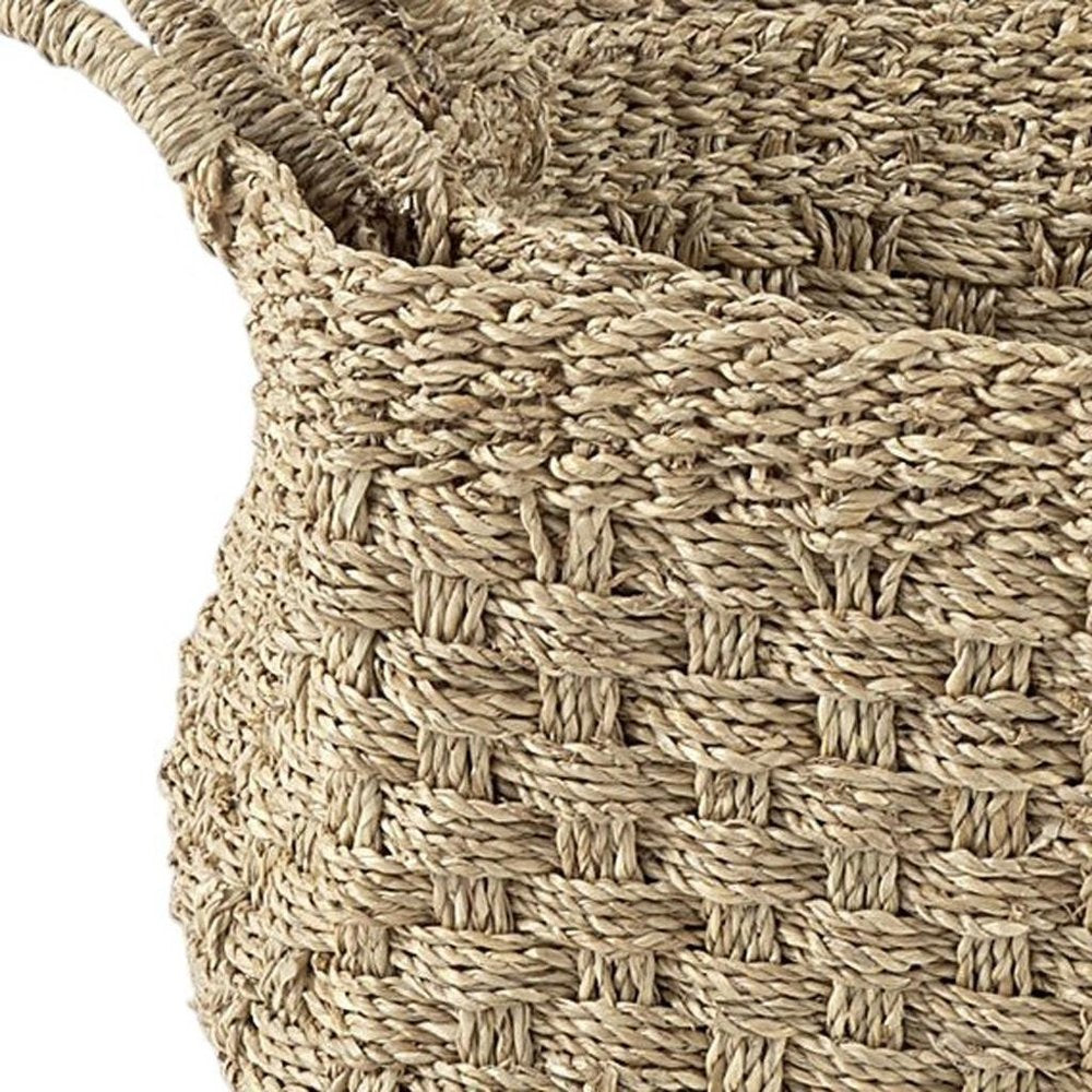 Set of Three Natural Wicker Basket