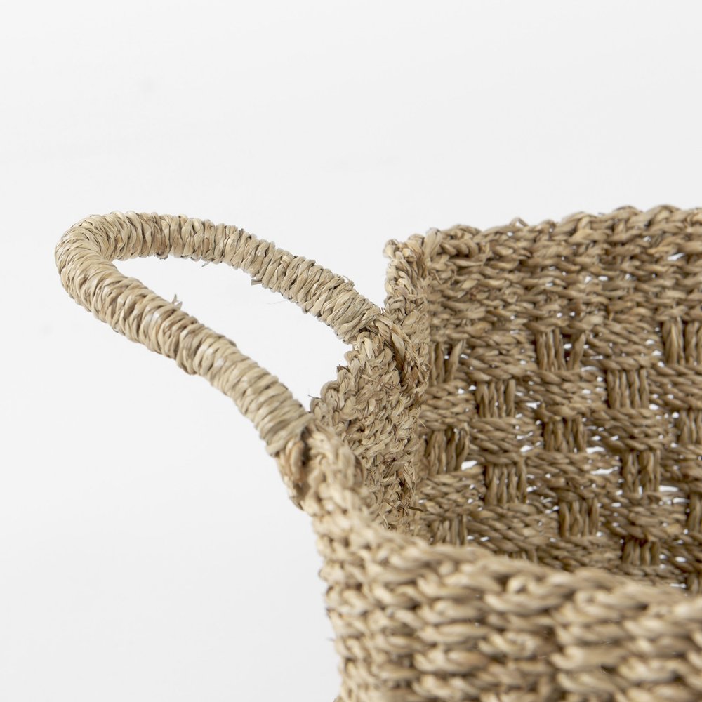 Set of Three Natural Wicker Basket