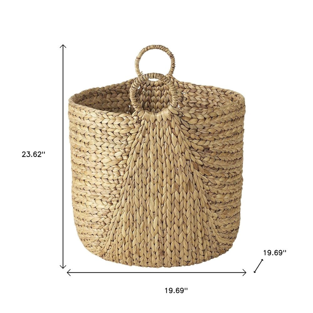 Set Of Three Braided Wicker Storage Baskets