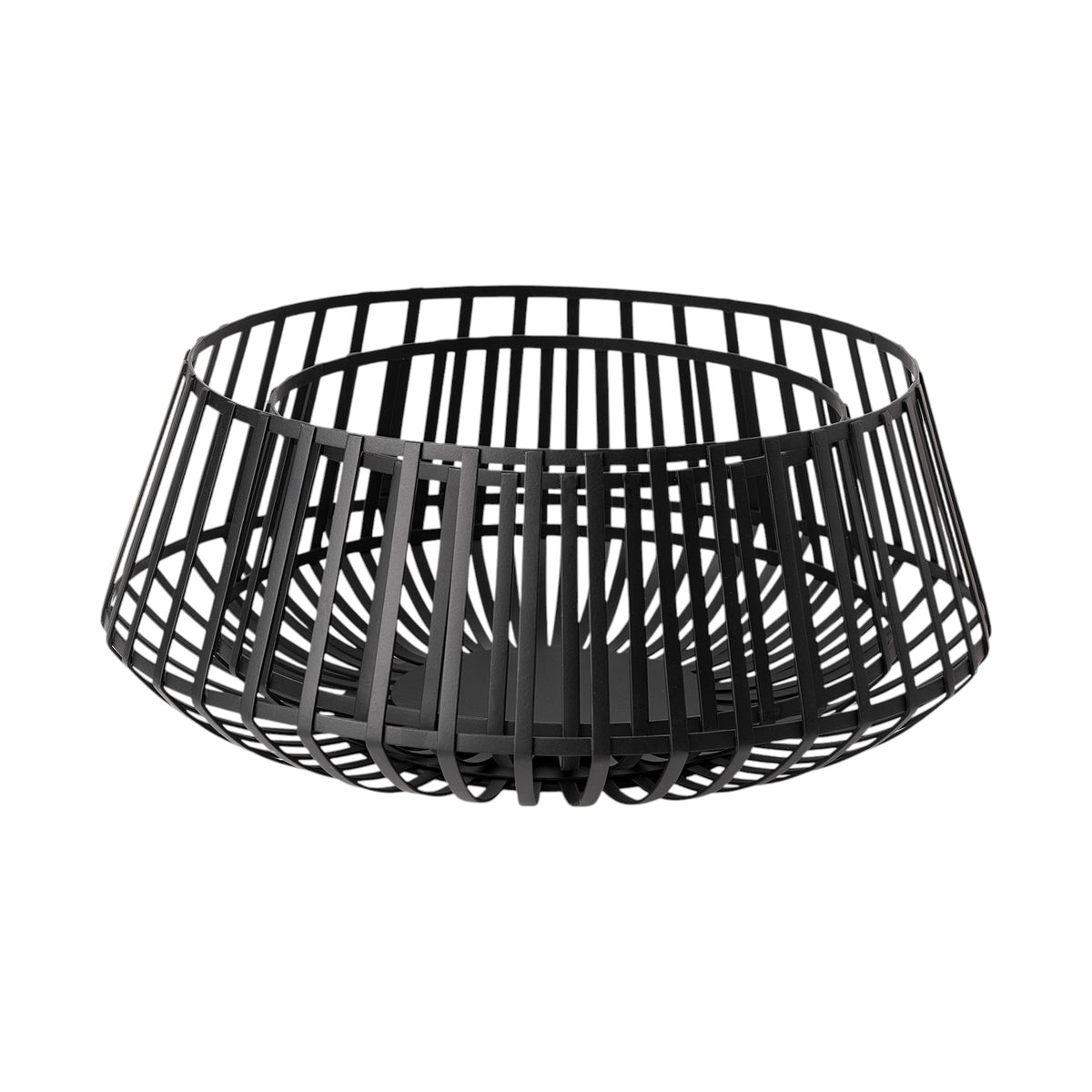 Set of Two Black Metal Decorative Bowl
