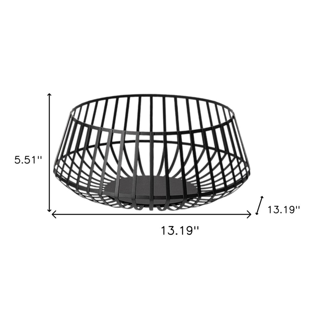 Set of Two Black Metal Decorative Bowl