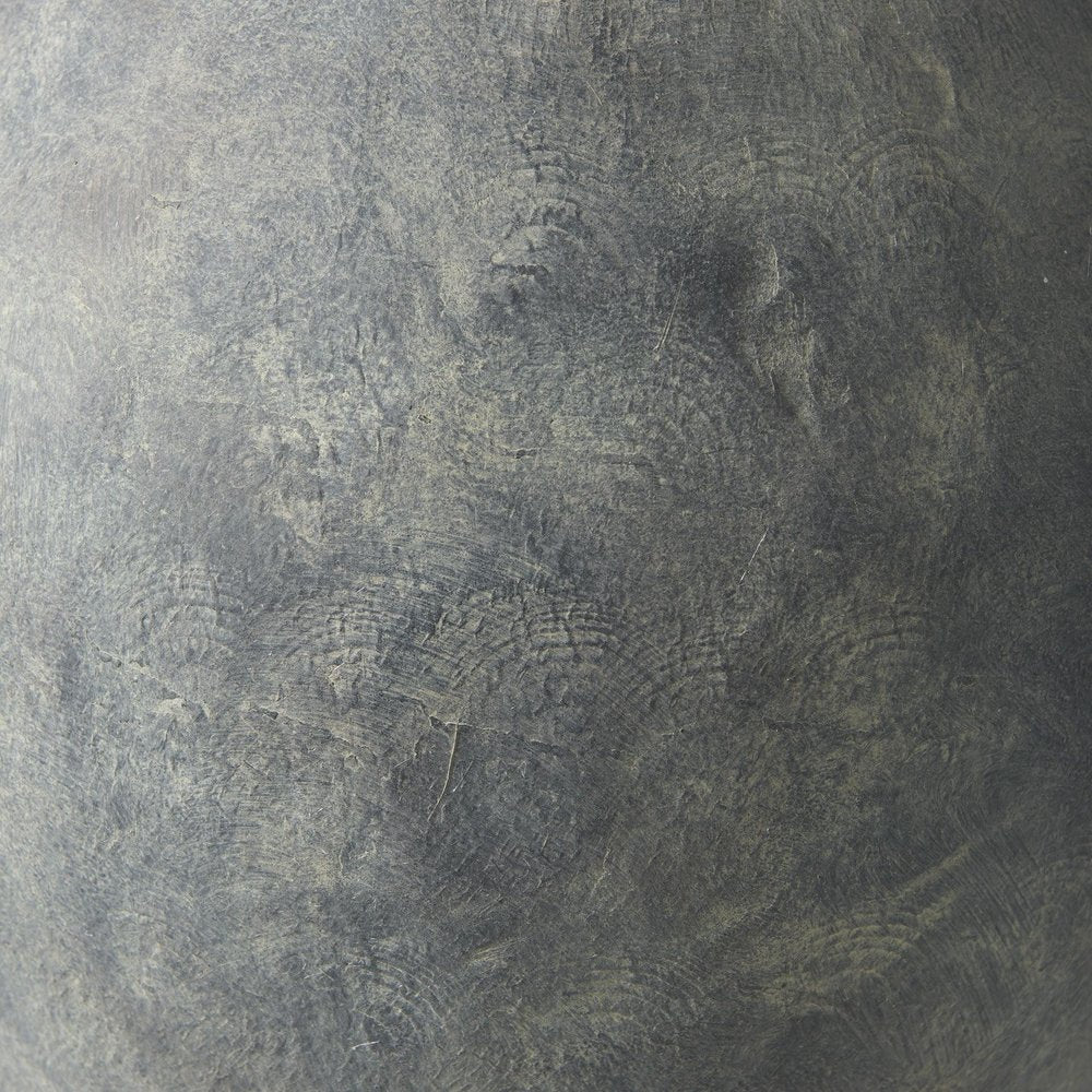 23" Gray Oval Distressed Ceramic Floor Vase