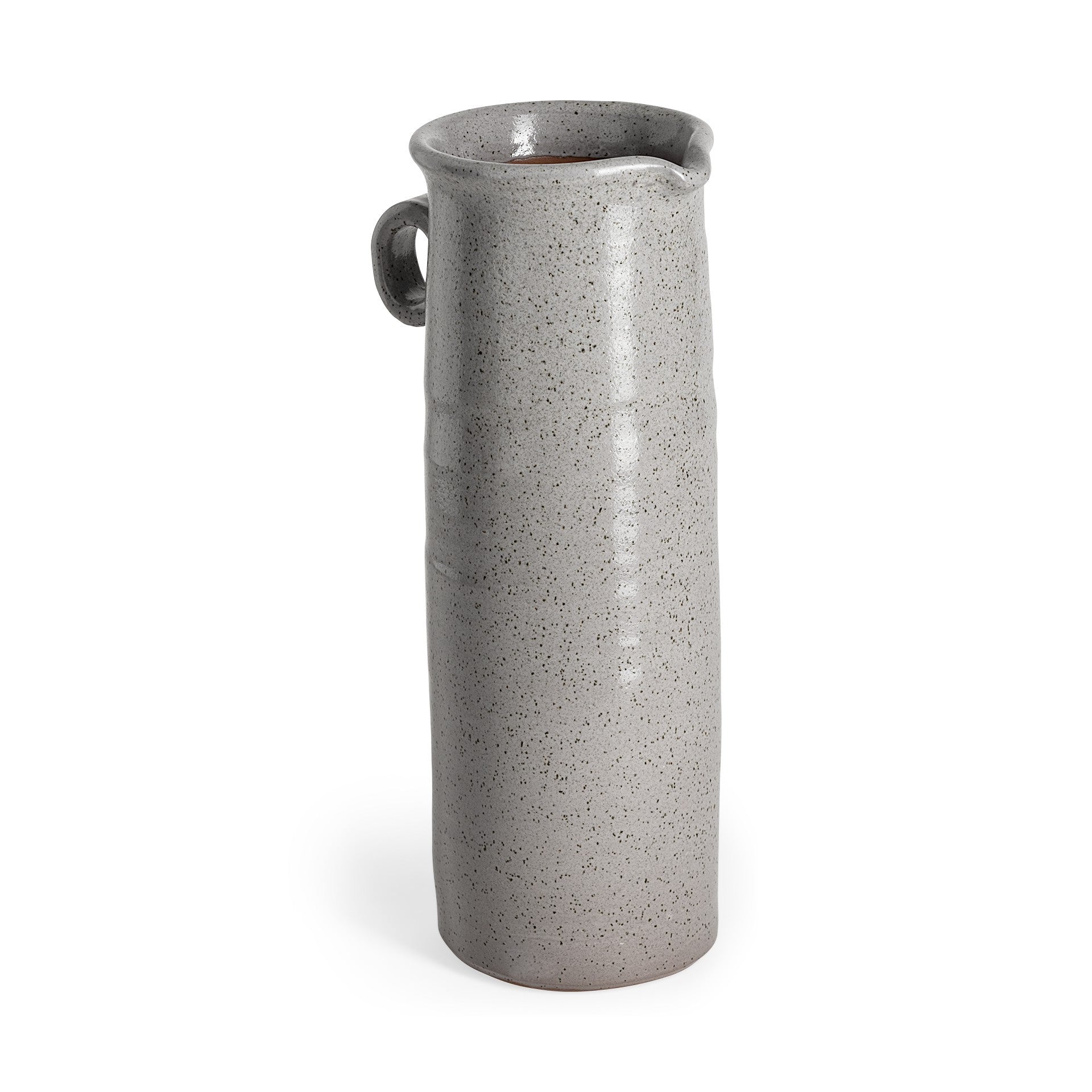 12" Gray Cylinder Ceramic Urns Jars