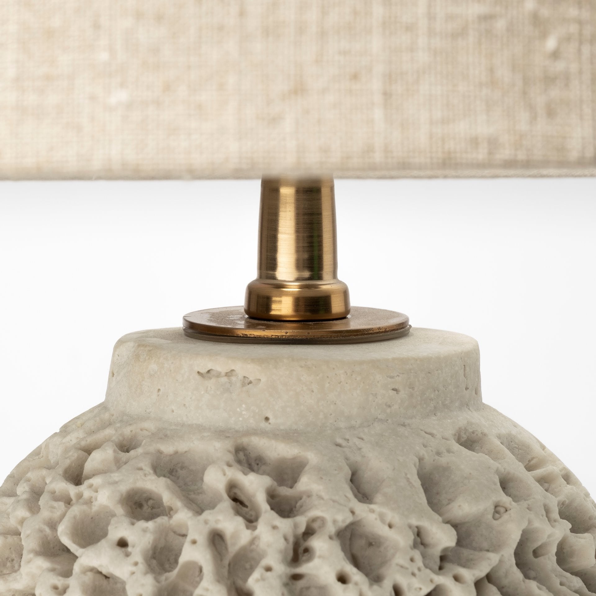 26" Beige Lamp Base LED With Champagne Shade