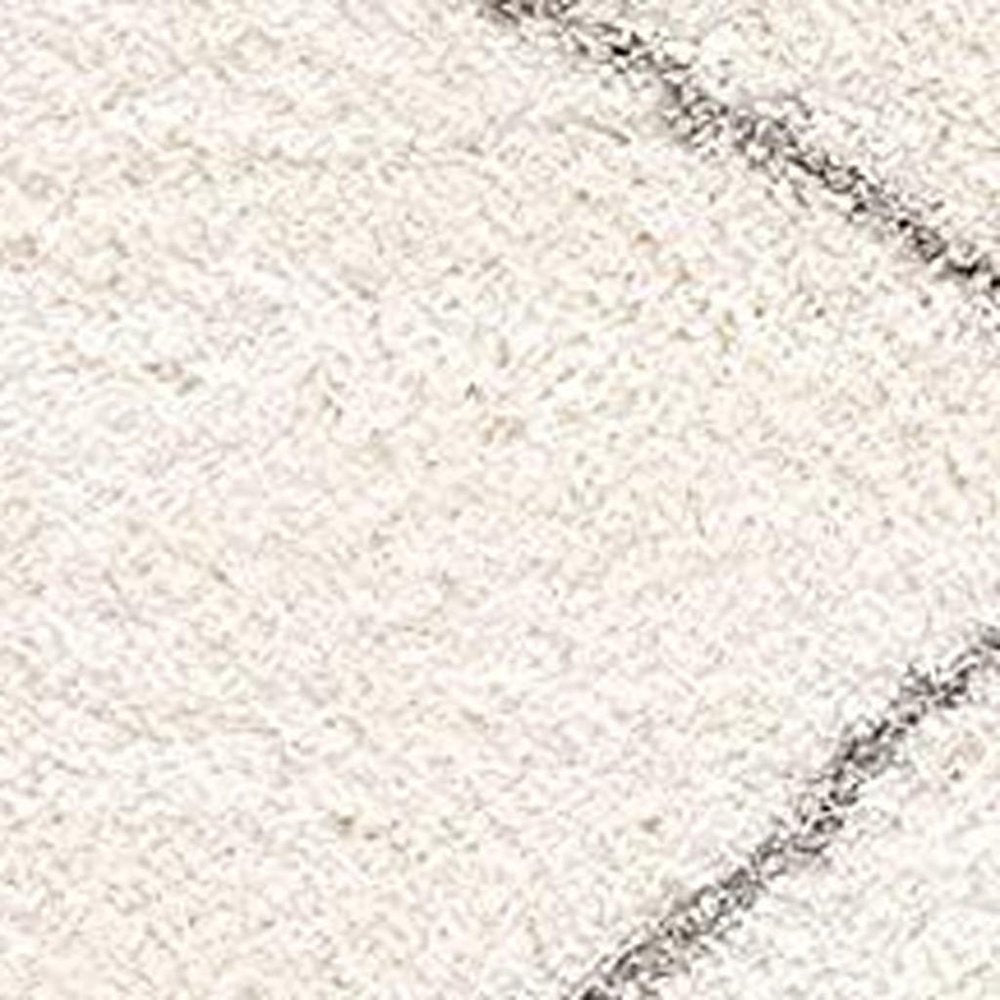 5' X 8' Ivory Modern Uneven Lattice Area Rug