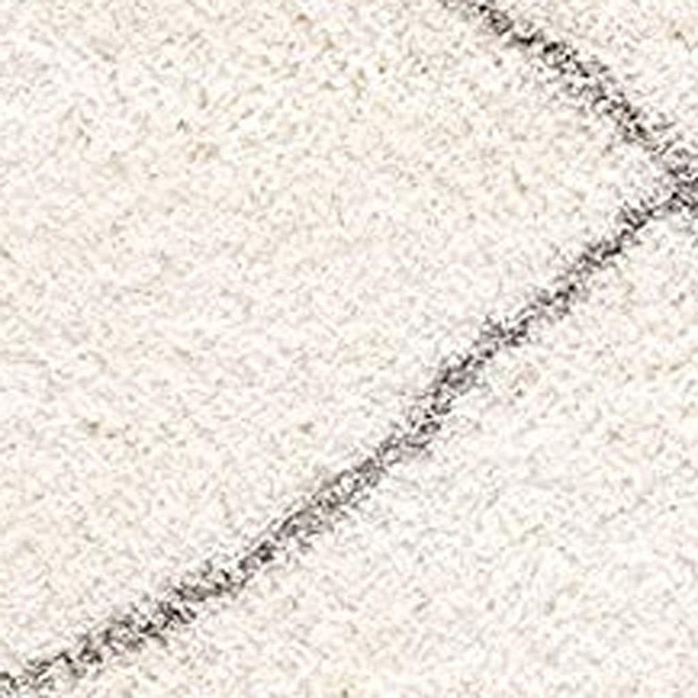 5' X 8' Ivory Modern Uneven Lattice Area Rug