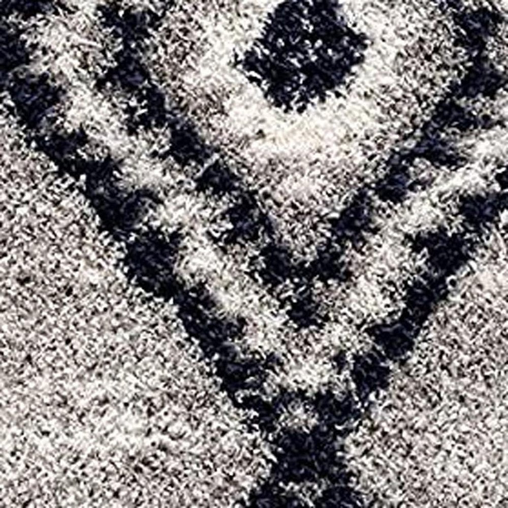 4' X 6' Gray And Navy Boho Chic Area Rug