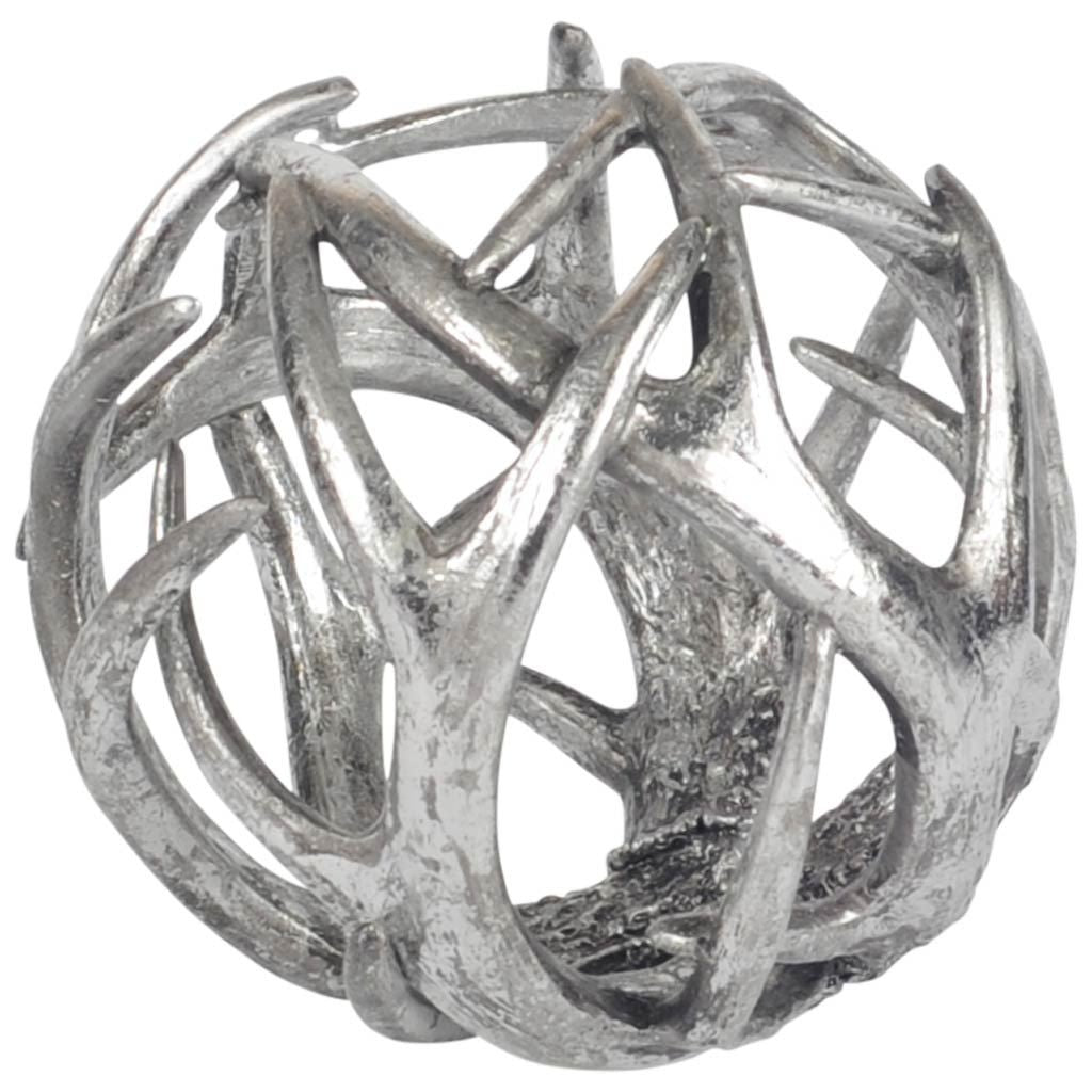 Silver Resin Antler Shaped Sculpture