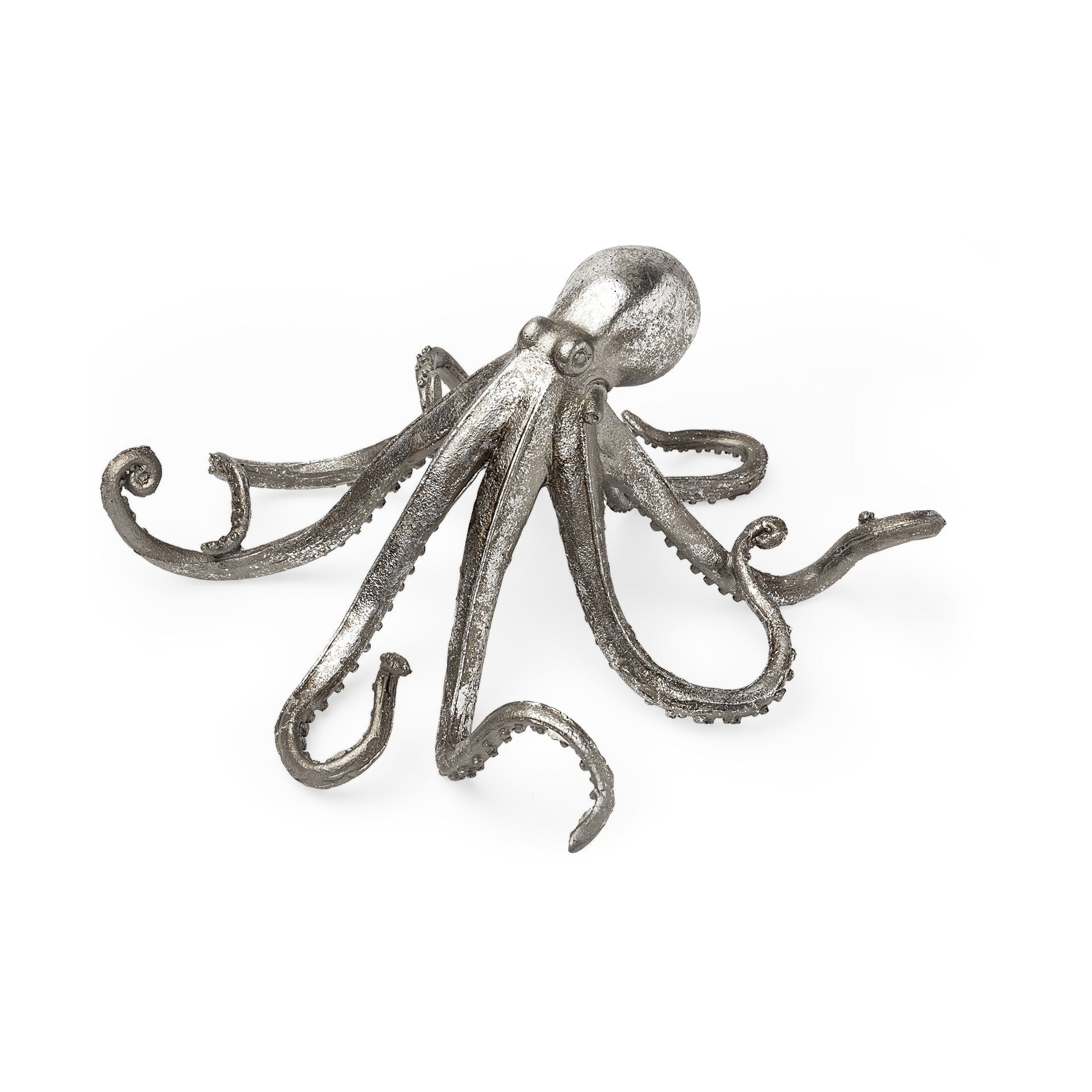Silver Resin Octopus Sculpture