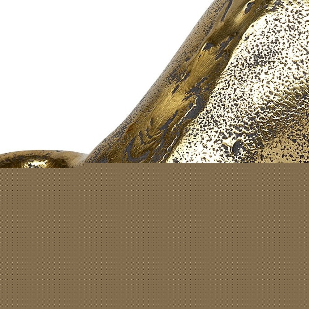 Gold Cast Aluminum Raging Bull Sculpture