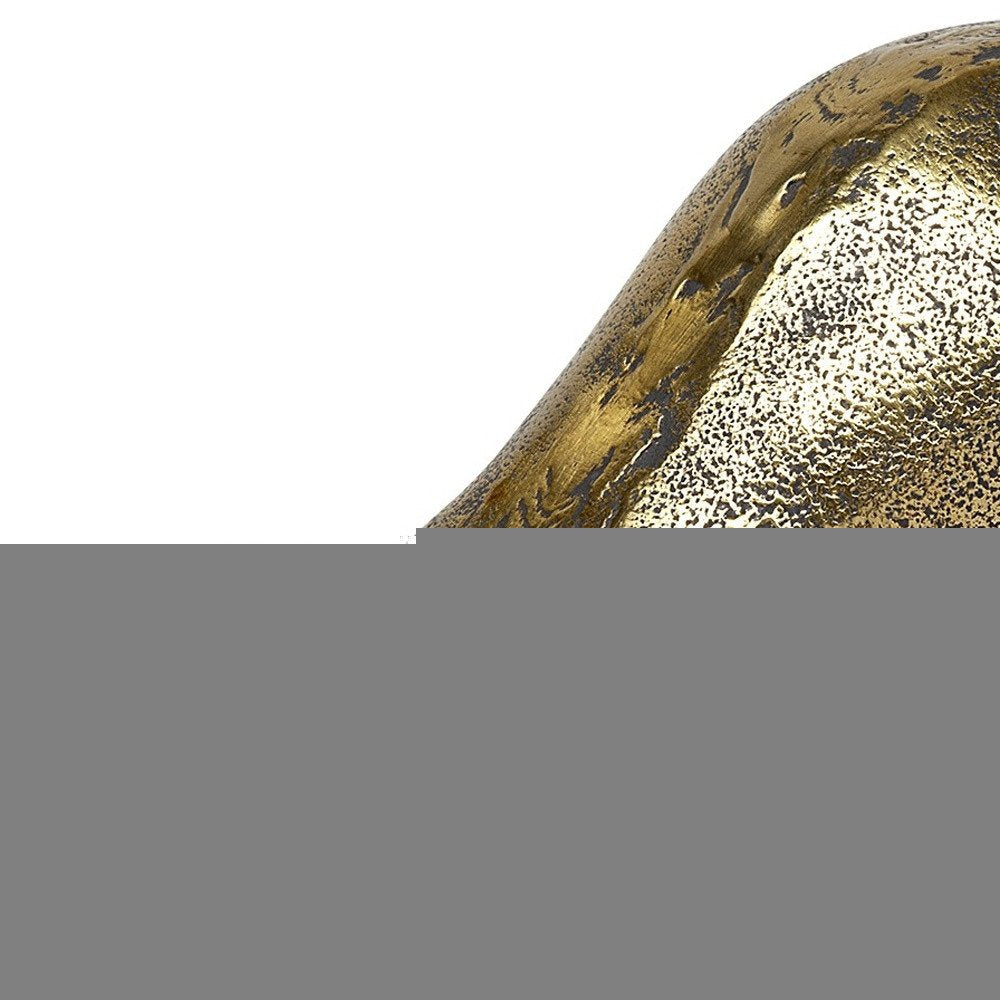 Gold Cast Aluminum Raging Bull Sculpture