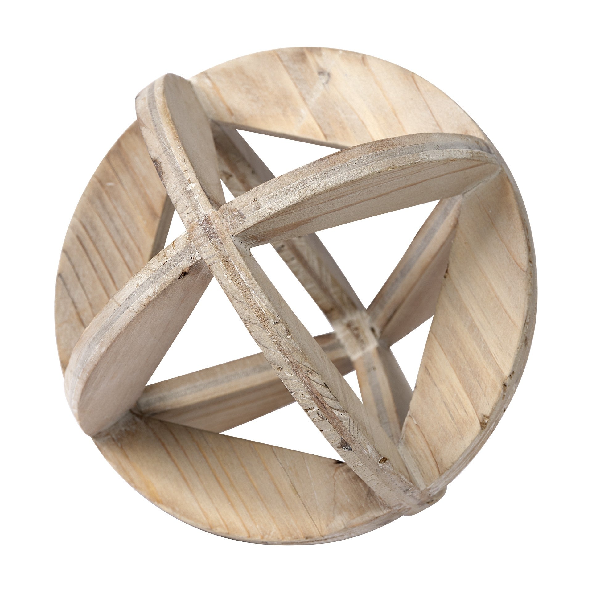 Natural Wood Geometric Decor Piece