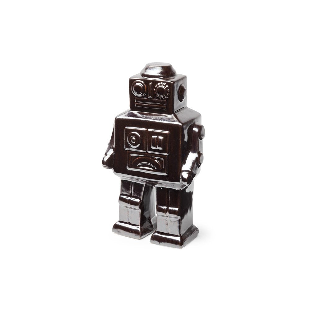 7" Silver Metal Robot Shaped Sculpture